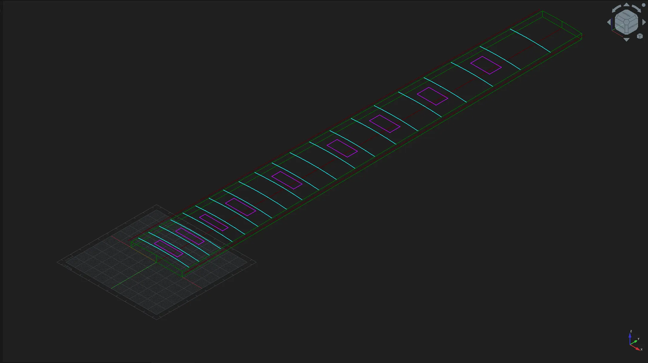 Planificación CAM de diapasón — toolpaths